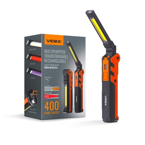 Multifunktionel genopladelig LED-lommelygte - lysstyrke 400, forbrug 5+10