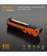 Multifunktionel genopladelig LED-lommelygte - lysstyrke 400, forbrug 5+10