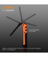 Multifunktionel genopladelig LED-lommelygte - lysstyrke 400, forbrug 5+10