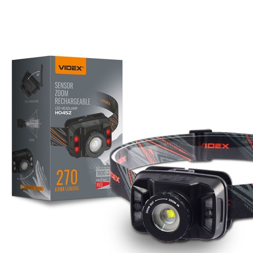 LED pandelampe - bevægelsessensor + zoom, 1800mAh, genopladelig, IP65