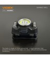 LED pandelampe - bevægelsessensor + COB, 1800mAh, genopladelig, IP65