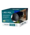 LED-POL 9W LED grå væglampe - Rund, IP54 udendørs, 230V, inkl. lyskilde