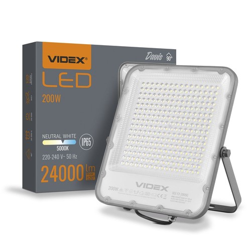 Davis spotlys 200W - LED, flood, neutral hvid, 230V, lysstyrke 24000, forbrug 200