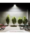 50W LED projektør med sensor - 130lm/W, IP65, 5000K, grå, udendørs, arbejdslampe