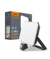 50W LED projektør med sensor - 4750lm, IP65, 5000K, sort, udendørs, arbejdslampe