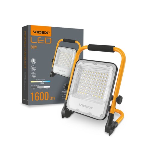 Emeka spotlys 50W - LED, genopladelig, flood, neutral hvid