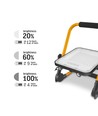 Emeka spotlys 50W - LED, genopladelig, flood, neutral hvid