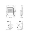 Emeka spotlys 50W - LED, genopladelig, flood, neutral hvid