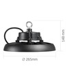 HB01 High Bay 100W - 5000K, 220V, sort, spænding: 230V, lysstyrke: 16200, forbrug: 100