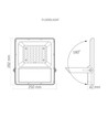 Gelio projektør 100W - LED, solcelle, flood, neutral hvid, lysstyrke: 2800