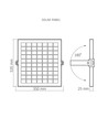 Gelio projektør 100W - LED, solcelle, flood, neutral hvid, lysstyrke: 2800