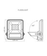 Gelio projektør 20W - LED, solcelle, flood, neutral hvid, lysstyrke: 600