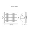 Gelio projektør 20W - LED, solcelle, flood, neutral hvid, lysstyrke: 600