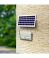 50W Solara LED projektør med solcelle - 1000lm, IP65, 5000K, grå, inkl. fjernbetjening og solcellepanel