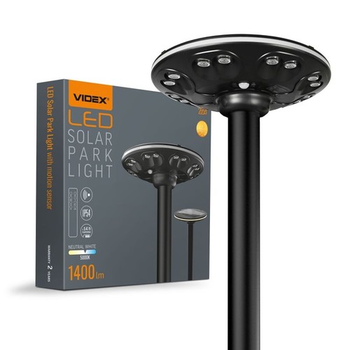 Led solcelle parklys - med bevægelsessensor