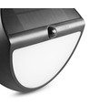 500lm solcelle væglampe med sensor - IP54, 5000K, sort, 220x220mm, bevægelsessensor