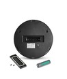 500lm solcelle væglampe med sensor - IP54, 5000K, sort, 220x220mm, bevægelsessensor