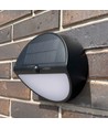 500lm solcelle væglampe med sensor - IP54, 5000K, sort, 220x220mm, bevægelsessensor