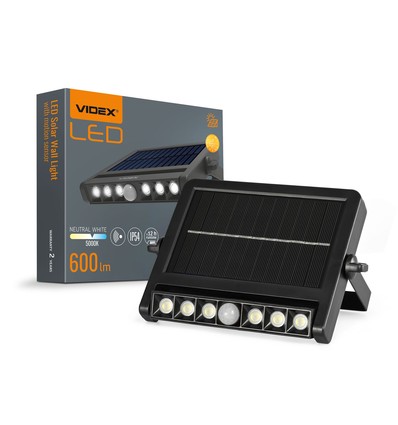 LED solcelle væglampe - med bevægelsessensor