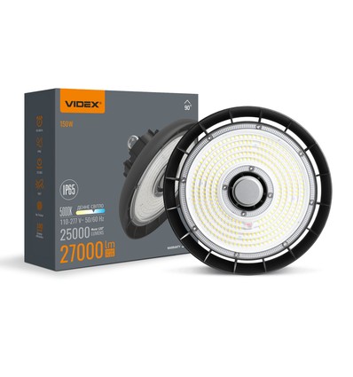 Hb01 high bay 150w - 5000k, 220v, sort