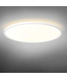 44W LED loftslampe med baggrundslys, CCT - 109lm/W, IP54, Ø50cm, hvid kant, 3 lyskulører