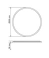Dl5r loftslampe 44W - LED, dekorativ bagbelysning, CCT justerbar, 220V, hvid