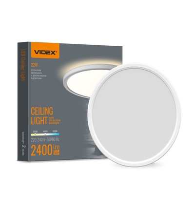 Dl5r loftlampe 22W - CCT justerbar, 220V, hvid, 230V, lysstyrke 2400, forbrug 22