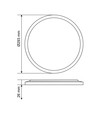 Dl5r loftslampe 22W - CCT justerbar, 220V, sort, LED, dekorativ bagbelysning