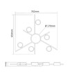 Loftspotlampe GX53 - 230V, 830lm, 9W back light + max 6x30W