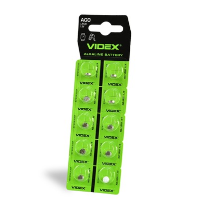10 stk AG0/LR521 - Alkalisk batteri