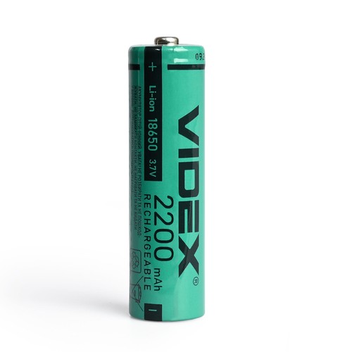 18650 lithium-ion batteri - 2200mAh, uden termisk beskyttelse