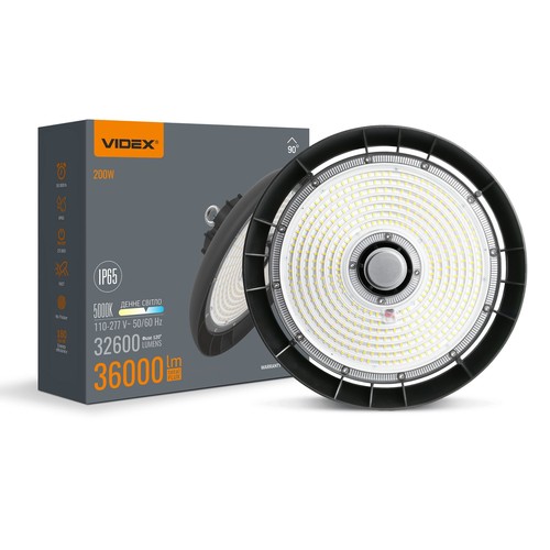 Hb01 high bay lampe 200w - 5000k, 220v, sort, spænding: 230v, lysstyrke: 32600, forbrug: 200