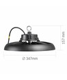 Hb01 high bay lampe 200w - 5000k, 220v, sort, spænding: 230v, lysstyrke: 32600, forbrug: 200