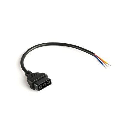 30cm strømkabel til LED armaturer - Sort, 300mm kabel, max 1000W, indendørs