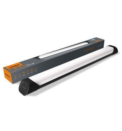 60cm 36W komplet LED armatur - 5000K, sort, 4000lm