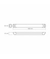 60 LED-armatur 36W - 5000K, sort, 230V, 4000 lm