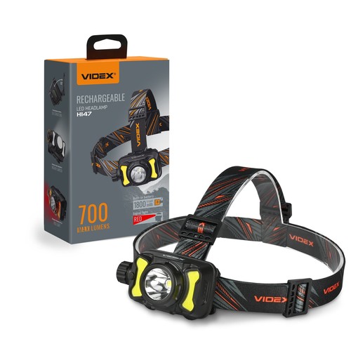 LED pandelampe - 185m rækkevidde + COB, 1800mAh, genopladelig, IP55