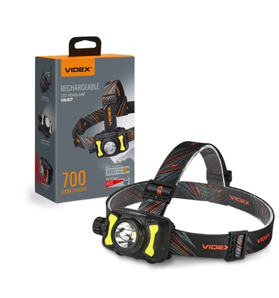 LED pandelampe - 185m rækkevidde + COB, 1800mAh, genopladelig, IP55