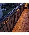 2x MIVO Solcelle væglampe LED - Sort, Flot væg-effekt, udendørs