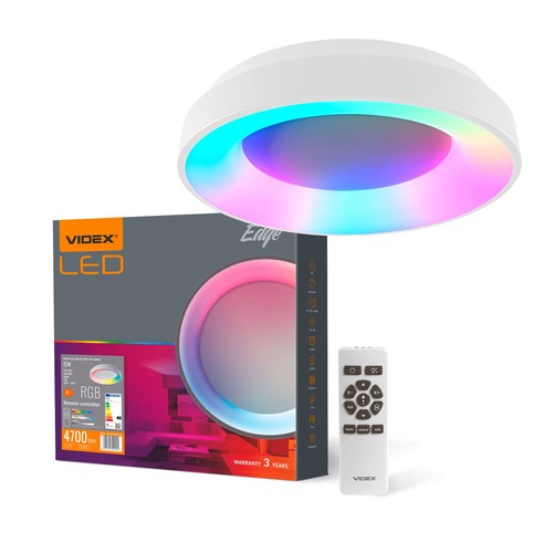 Edge pendellampe 72W - LED, dæmpbar, fjernbetjening, RGB, hvid, 230V, lysstyrke 7500, forbrug 72