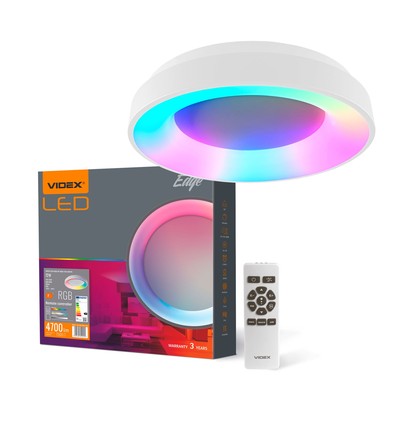 Edge pendellampe 72W - LED, dæmpbar, fjernbetjening, RGB, hvid, 230V, lysstyrke 7500, forbrug 72