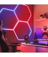 50W Hexagon RGBIC 3 felter komplet sæt - Inkl. bluetooth controller og strømforsyning