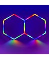 37W Hexagon RGBIC 2 felter komplet sæt - Inkl. bluetooth controller og strømforsyning