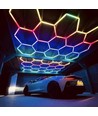 4 stk. Hexagon RGBIC komplet sæt 70W - Inkl. bluetooth controller og strømforsyning