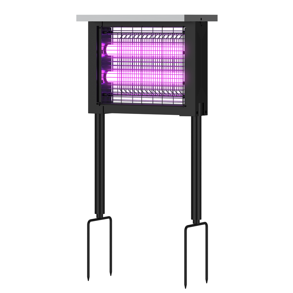 Solcelle insektlampe - Sort, IP65, 20W, dækker op til