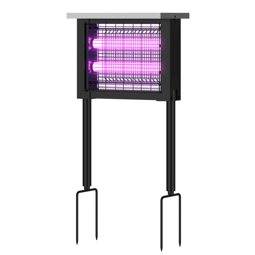 Solcelle insektlampe - Sort, IP65, 20W, dækker op til 120m2