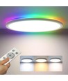 39W CCT loftlampe med RGBIC backlight - Ø30cm, Tuya, inkl. fjernbetjening