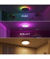 39W CCT loftlampe med RGBIC backlight - Ø30cm, Tuya, inkl. fjernbetjening