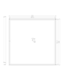 Indbygningsramme til 60x60 LED panel - Leveres samlet, passer til Troldtekt uden tilpasning, hvid kant