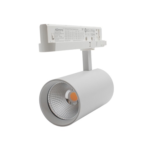 29W Dæmpbar hvid skinnespot - LEDlife, 140 lm/W, RA 90, 38 grader, 3-faset